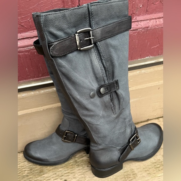 Mjus Nero Grey Leather Tall Boot - Picture 3 of 8